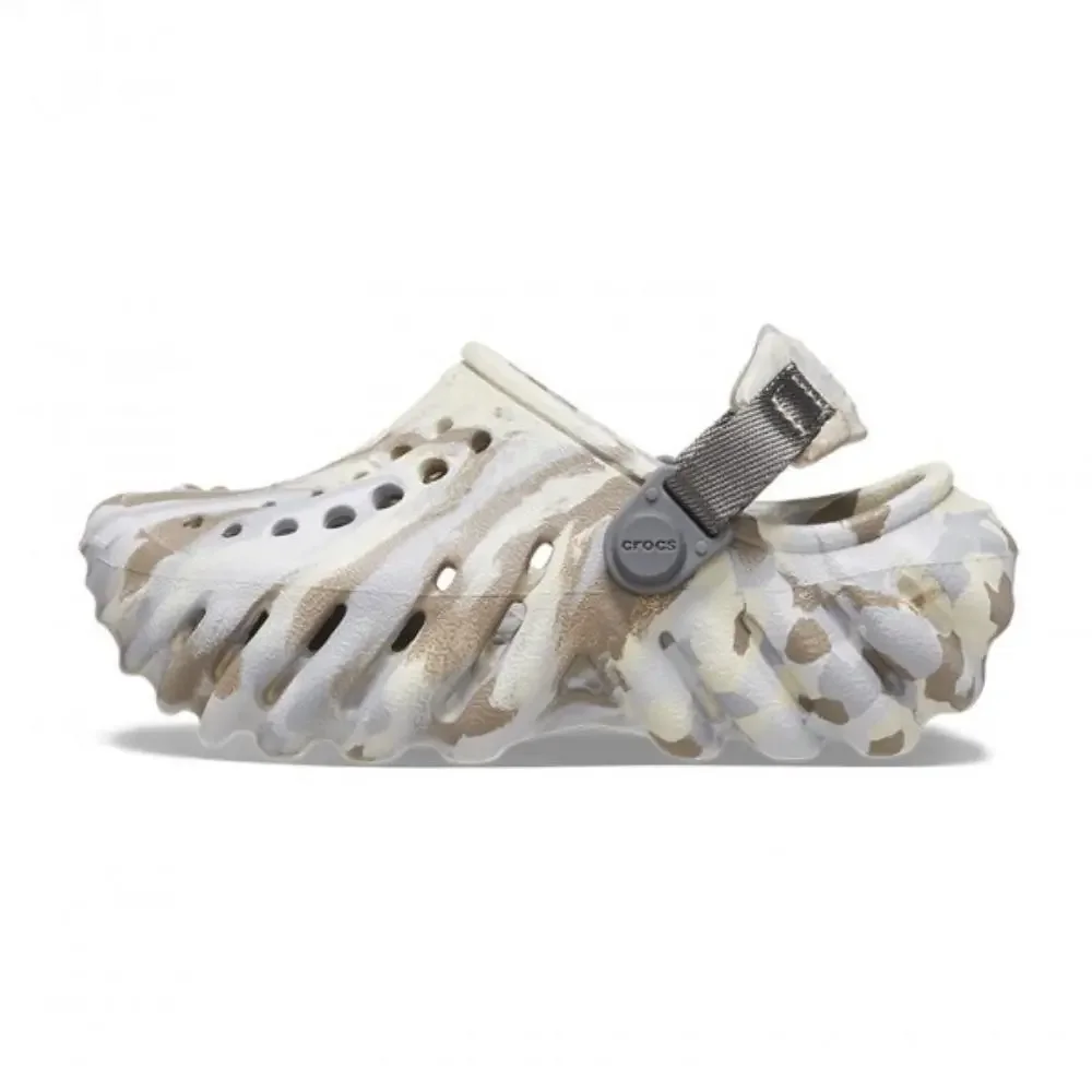Crocs Echo 208466-2Y3 Clogs Toddler 5 Beige Marbled Comfort Casual Shoes SGN1675